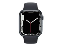 Apple Watch Series 7 (GPS) - midnattsaluminium - smart klocka med sportband - midnatt - 32 GB MKN53B/A