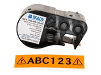 Brady M Series - continuous label cartridge with ribbon - 1 rulle (rullar) - Rulle (2,54 cm x 7,6 m) MC1-1000-595-OR-BK