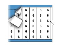 Brady Solid Numbers Wire Marker Card 6 - lednings/kabelmärkare (förtryckt) WM-6-PK