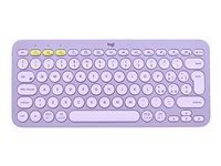 Logitech K380 Multi-Device Bluetooth Keyboard - tangentbord - QWERTY - italiensk - lavender lemonade 920-011160