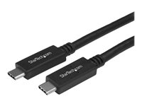 StarTech.com USB-C-kabel med Power Delivery (3 A) - M/M - 2 m - USB 3.0 - USB-IF-certifierad - USB typ C-kabel - 24 pin USB-C till 24 pin USB-C - 2 m USB315CC2M