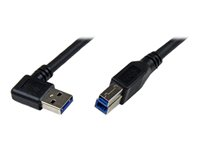 StarTech.com 1m Black SuperSpeed USB 3.0 Cable - Right Angle A to B - 3 ft USB 3 Cable - Right Angle USB 3.0 A (M) to USB 3.0 B (M) (USB3SAB1MRA) - USB-kabel - USB Type B till USB typ A - 1 m USB3SAB1MRA