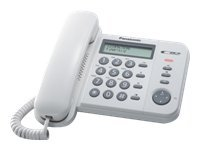 Panasonic KX-TS560FXW - fast telefon med nummerpresentation/samtal väntar KX-TS560FXW