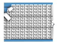 Brady Solid Numbers Miniature Wire Marker Card 12 - lednings/kabelmärkare (förtryckt) TMM-12-PK