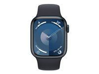 Apple Watch Series 9 (GPS) - midnattsaluminium - smart klocka med sportband - midnatt - 64 GB MR8X3QL/A