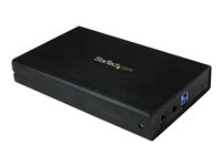 StarTech.com 3.5in Black Aluminum USB 3.0 External SATA III SSD / HDD Enclosure with UASP for SATA 6Gbps - 3.5" SATA Hard Drive Enclosure (S3510BMU33) - förvaringslåda - SATA 6Gb/s - USB 3.0 S3510BMU33