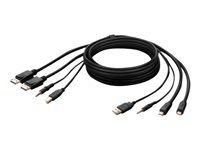 Belkin Secure KVM Combo Cable - video/USB/ljud-kabel - TAA-kompatibel - 3.05 m F1DN2CCBL-MP10T