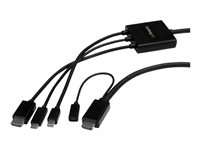 StarTech.com USB-C HDMI Cable Adapter - 6 ft / 2m - 4K - Thunderbolt Compatible - HDMI / USB C / Mini DisplayPort to HDMI Cable - adapterkabel - Mini DisplayPort / HDMI / USB - 2 m CMDPHD2HD