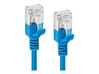 MicroConnect nätverkskabel - 1 m - blå V-FTP6A015B-SLIM