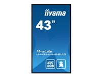 Iiyama LH4354UHS-B1AG LH54 Series - 43" LED-bakgrundsbelyst LCD-skärm - 4K - för interaktiv skyltning/interaktiv kommunikation LH4354UHS-B1AG