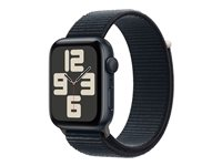 Apple Watch SE (GPS) 2a generation - midnattsaluminium - smart klocka med sportögla - midnatt - 32 GB MREA3DH/A