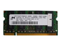 HP - DDR2 - modul - 2 GB - SO DIMM 200-pin - 800 MHz / PC2-6400 - ej buffrad 506772-001