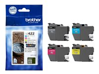 Brother LC422 Multipack - 4-pack - svart, gul, cyan, magenta - original - bläckpatron LC422VALDR