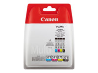 Canon CLI-571 C/M/Y/BK Value Pack - 4-pack - svart, gul, cyan, magenta - original - bläcktank 0386C005