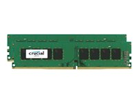 Crucial - DDR4 - sats - 16 GB: 2 x 8 GB - DIMM 288-pin - 2400 MHz / PC4-19200 - ej buffrad CT2K8G4DFD824A