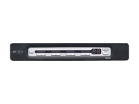 Belkin OmniView PRO3 USB & PS/2 4-Port KVM Switch - omkopplare för tangentbord/video/mus - 4 portar F1DA104ZEA