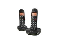 DORO PhoneEasy 100W Duo - trådlös telefon med nummerpresentation + 1 extra handuppsättning 380100