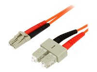 StarTech.com 1m Fiber Optic Cable - Multimode Duplex 62.5/125 - LSZH - LC/SC - OM1 - LC to SC Fiber Patch Cable (FIBLCSC1) - nätverkskabel - 1 m FIBLCSC1