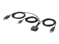 Belkin Secure Modular HDMI and DP Dual Head Host Cable - video- / ljud- / datakabel - DisplayPort / HDMI / USB - TAA-kompatibel - 1.83 m F1DN2MOD-HC-HP6