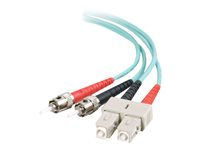 C2G SC-ST 10Gb 50/125 OM3 Duplex Multimode PVC Fiber Optic Cable (LSZH) - nätverkskabel - 5 m - havsblå 85525
