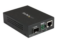 StarTech.com Gigabit Ethernet-fibermediaomvandlare med öppen SFP-port - fibermediekonverterare - 10Mb LAN, 100Mb LAN, 1GbE MCM1110SFP