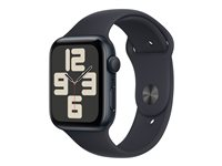 Apple Watch SE (GPS) 2a generation - midnattsaluminium - smart klocka med sportband - midnatt - 32 GB MRE73DH/A