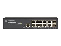 Black Box Gigabit Ethernet Managed Switch - switch - 10 portar - Administrerad - rackmonterbar - TAA-kompatibel LGB1110A