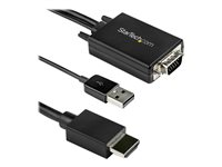 StarTech.com 2 m VGA till HDMI-kabeladapter - USB-driven - 1080p - adapterkabel - HDMI / VGA / USB - 2 m VGA2HDMM2M