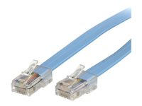 StarTech.com Cisco Console Rollover Cable - RJ45 Ethernet - Network cable - RJ-45 (M) to RJ-45 (M) - 6 ft - molded, flat - blue - ROLLOVERMM6 - nätverkskabel - 1.8 m - blå ROLLOVERMM6