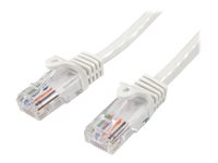 StarTech.com 1m White Cat5e / Cat 5 Snagless Patch Cable - patch-kabel - 1 m - vit 45PAT1MWH