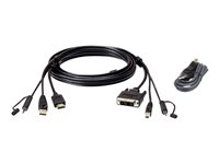 ATEN 2L-7D02DHX2 - video/USB/ljud-kabel - TAA-kompatibel - 1.8 m 2L-7D02DHX2