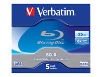 Verbatim - BD-R x 5 - 25 GB - lagringsmedier 43715