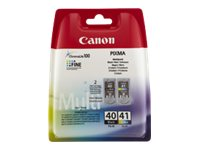 Canon PG-40 / CL-41 Multi Pack - 2-pack - svart, färg (cyan, magenta, gul) - original - bläcktank 0615B051