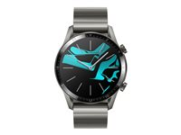 Huawei Watch GT 2 Elite Edition - titangrått rostfritt stål - smart klocka med länkarmband - titanium gray 4061856507705