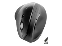 Kensington Pro Fit Ergo Vertical Wireless Mouse - vertikal mus - 2.4 GHz - svart K75501EU