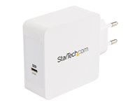 StarTech.com USB-C™ väggladdare med 1 port och 60 W strömförsörjning strömadapter - 24 pin USB-C - 60 Watt WCH1CEU