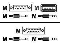 IOGEAR G2L5301U - kabel för tangentbord/mus/video/ljud - 1.2 m G2L5301U