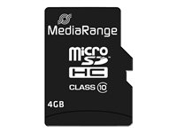 MediaRange - flash-minneskort - 4 GB - microSDHC MR956