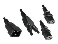 MicroConnect - strömkabel - IEC 60320 C20 till power IEC 60320 C13 - 2 m PE081320