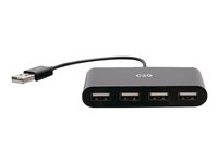 C2G 4-Port USB Hub - USB 2.0 Hub - USB Multiport Hub - 480Mbps - hubb - 4 portar C2G54462
