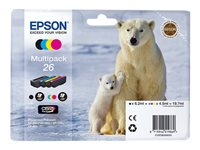 Epson 26 Multipack - 4-pack - svart, gul, cyan, magenta - original - bläckpatron C13T26164020