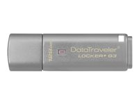 Kingston DataTraveler Locker+ G3 - USB flash-enhet - 128 GB DTLPG3/128GB