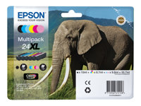 Epson 24XL Multipack - 6-pack - XL - svart, gul, cyan, magenta, ljus magenta, ljus cyan - original - bläckpatron C13T24384011