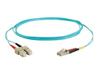 C2G LC-SC 10Gb 50/125 OM3 Duplex Multimode PVC Fiber Optic Cable (LSZH) - nätverkskabel - 30 m - havsblå 85539