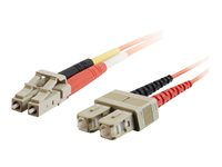C2G LC-SC 50/125 OM2 Duplex Multimode PVC Fiber Optic Cable (LSZH) - nätverkskabel - 15 m - orange 85489