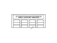 Brady LASERTAB B-747 - etiketter - matt - 2520 etikett (er) - 12 x 50 mm ELAT-33-747W-2.5