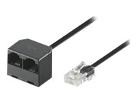 MicroConnect ISDN-kabel - 20 cm - svart MPK404