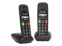 Gigaset E290 Duo - trådlös telefon med nummerpresentation + 1 extra handuppsättning L36852-H2901-B101
