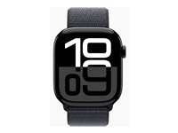 Apple Watch Series 10 (GPS) - jet black aluminum - smart klocka med sportögla - ink - 64 GB MWWR3QN/A