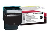 Lexmark - Extra lång livslängd - svart - original - tonerkassett - LCCP C544X2KG